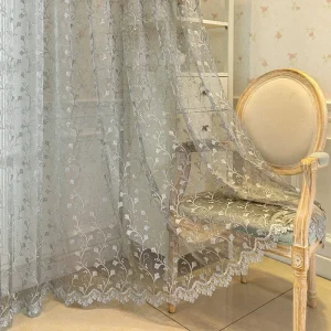 Window Gauze Embroidered Curtains