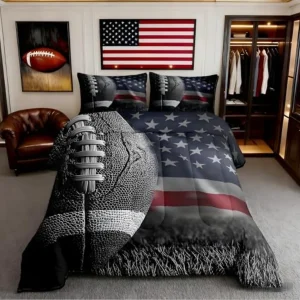 American Flag Print Comforter Set
