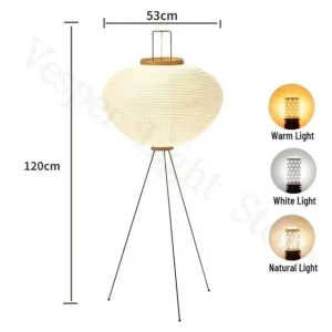 Japanese Rice Paper Floor Lamp