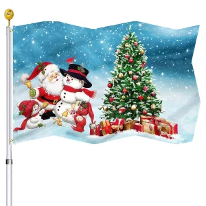 Christmas Flag Xmas Tree